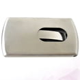 thumbnail image 3 of Miangastore 1Pc Portable PU Business Name Holder Credit Case Box Organizer (Silver), 3 of 8