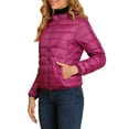 thumbnail image 4 of INSPIRE CHIC Women's Puffer Jacket Stand Collar Lightweight Hooded Zip Up Jacket M Hot Pink, 4 of 6