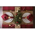 thumbnail image 3 of Contemporary Home Living Plaid Round Cotton Christmas Tablecloth - 70" - Red and Green, 3 of 3