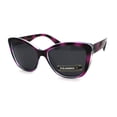 thumbnail image 2 of Polarized Womens Classic 90s Large Cat Eye Plastic Fashion Sunglasses Purple Tort Black, 2 of 4