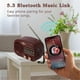 thumbnail image 3 of Retro Bluetooth Radio, Portable Radio AM FM Dark Brown, 3 of 5