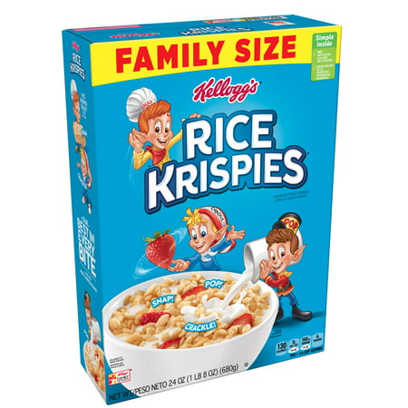 Kellogg’s Rice Krispies Breakfast Cereal Fat-Free Family Size 24