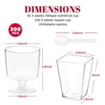 thumbnail image 3 of Vasos de postre UrbanRoots de plástico transparente, paquete de 150 con cucharas, 3 of 7