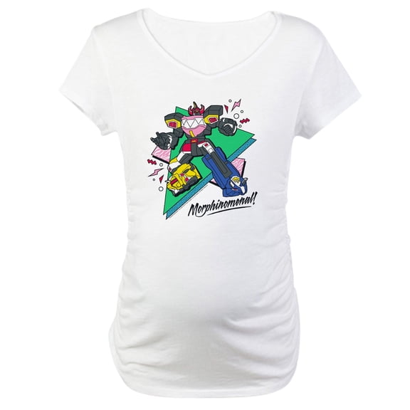 CafePress - Power Rangers Morphinome Women's Maternity T Shirt - Cotton Maternity T-shirt, Cute & Funny Pregnancy Tee