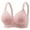 Hot Pink, variant on Women Casual Striped Bralette Comfortable Breathable Non Padded Wireless Adjustable Everyday Bra, Beige, Size 46