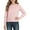 Pink, variant on Kiijoy Toddler Girls Long Sleeve T-Shirt Solid Casual Crewneck Undershirt, Sizes 2-3