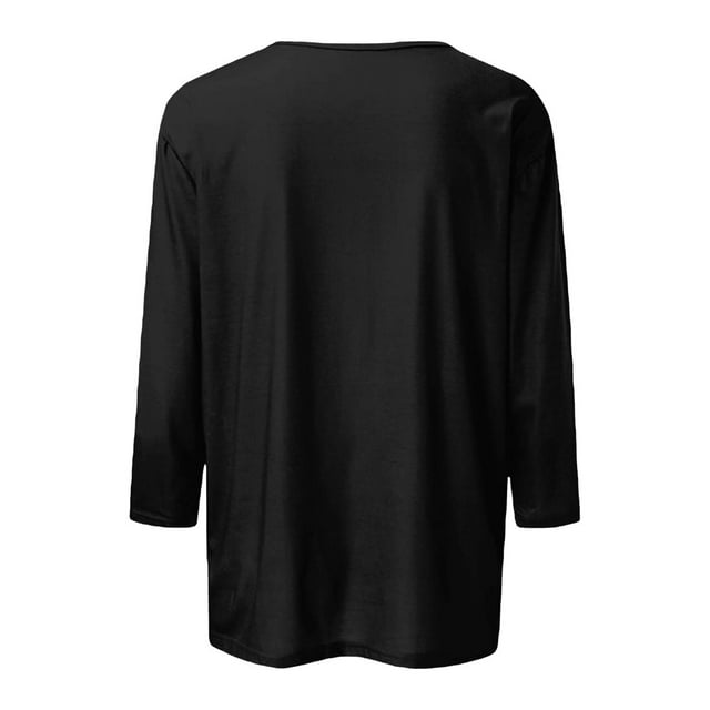 Elvqul Chandails Décontractés pour Femmes Fête de la Saint-Patrick Manches 3/4 T-Shirts Col Rond Grande Taille Vert Graphique Hauts pour Femmes Chandail