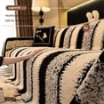 thumbnail image 6 of Lanola Soft Plush Non-Slip Couch Cover, Thicked Comfortable Striped Sofa Covers Washable, Large Fluffy Plush Pet Couch Covers for Sofa for 1-4 Home Cushion Couch, Pet Friendly (Light grey,71*150in), 6 of 7