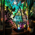 thumbnail image 5 of Lámpara de madera con estrella polar brillante bohemia, luces LED coloridas para decoración del hogar, lámpara navideña para decoración de bodas bohemias, 5 of 5