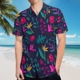 thumbnail image 5 of High Quality Hawaiian Shirts for Men Short Sleeve Aloha Beach Shirt Floral Summer Casual Button Down Shirts Blouses P46WPW, 5 of 7