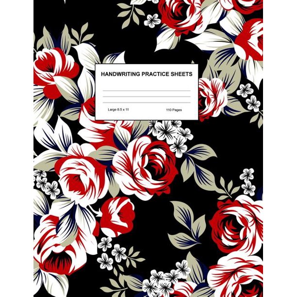 handwriting practice sheets cute blank lined paper notebook for writing exercise and cursive worksheets perfect workbook