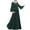 Green, variant on ZHOUCHANKIDS Women's Robe Dress Solid Color Long Sleeve Ruffled Maxi Dress Abaya Dubai Prayer Dress Robe Long Cardigan Maxi Dress Green L