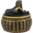 thumbnail image 2 of Egyptian Theme Sphinx Androsphinx Oval Deities Jewelry Trinket Box Sculpture, 2 of 3