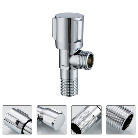 ifundom Copper Angle Stop Valve Water Shut Off Valve for Bathroom Sink and Shower Plumbing Fixture