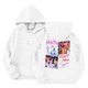 thumbnail image 1 of Moonsky Sudadera con capucha y cordón HUNTRX, estampado de grupo de chicas coreanas, jersey corto, suave y cómodo, top de manga larga para primavera y otoño.,Blanco,100, 1 of 4
