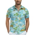 thumbnail image 3 of Iceglad Men's Hawaiian Shirt Short Sleeve Casual Button Down Shirt for Men Printed Summer Beach Shirt, 3 of 6
