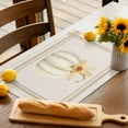 thumbnail image 5 of Fall Placemats Set of 4 White Pumpkin Place Mats Thanksgiving Placemat Sunflower Khaki Stripes Table Mats for Dining Kitchen Table Holiday Dinner Party Home Fall Decorations 13x19 Inch, 5 of 8