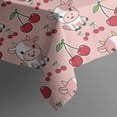 thumbnail image 5 of Pink Cow Cherry Pattern Rectangle Tablecloth 60"x120",Waterproof Polyester Rectangle Table Cloth, Wipeable Spillproof Polyester Tablecloth for Dining, Camping, Indoor and Outdoor, 5 of 6
