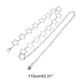 thumbnail image 3 of Unique Bargains 1 Pc Waist Chain Fashion Star Adjustable Waist Cord for Women Silver Tone, 3 of 6