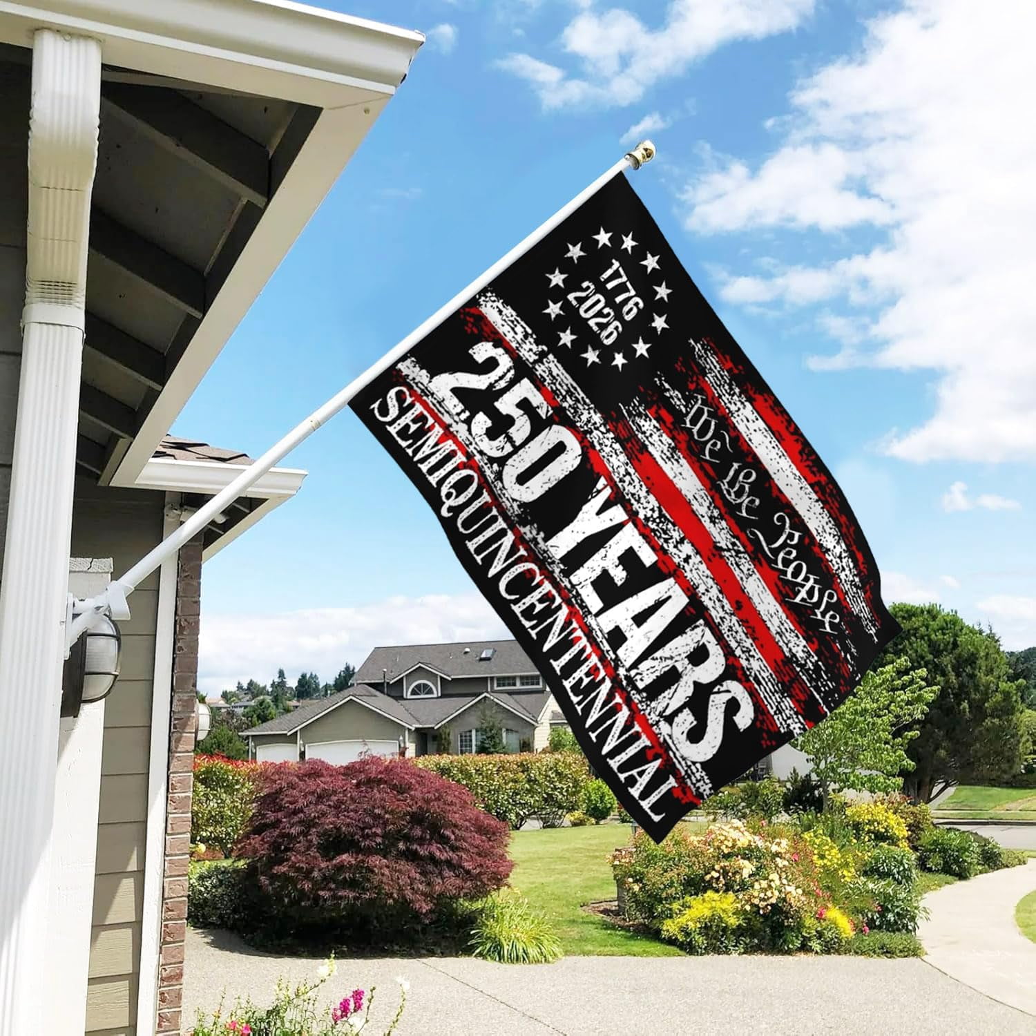 250 Year American Anniversary Flag Anniversary Usa Flag 3x5 Ft Outdoor We The People 1776 Yard Flags for Outside House Indoor Yard Patriotic Banner Decor