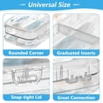 thumbnail image 4 of Plastic Pencil Box Large Capacity Pencil Boxes Clear Boxes with Snap-Tight Lid Stylish Office Supplies Storage Organizer Box Watercolor Ink Splashes Pattern, 4 of 7