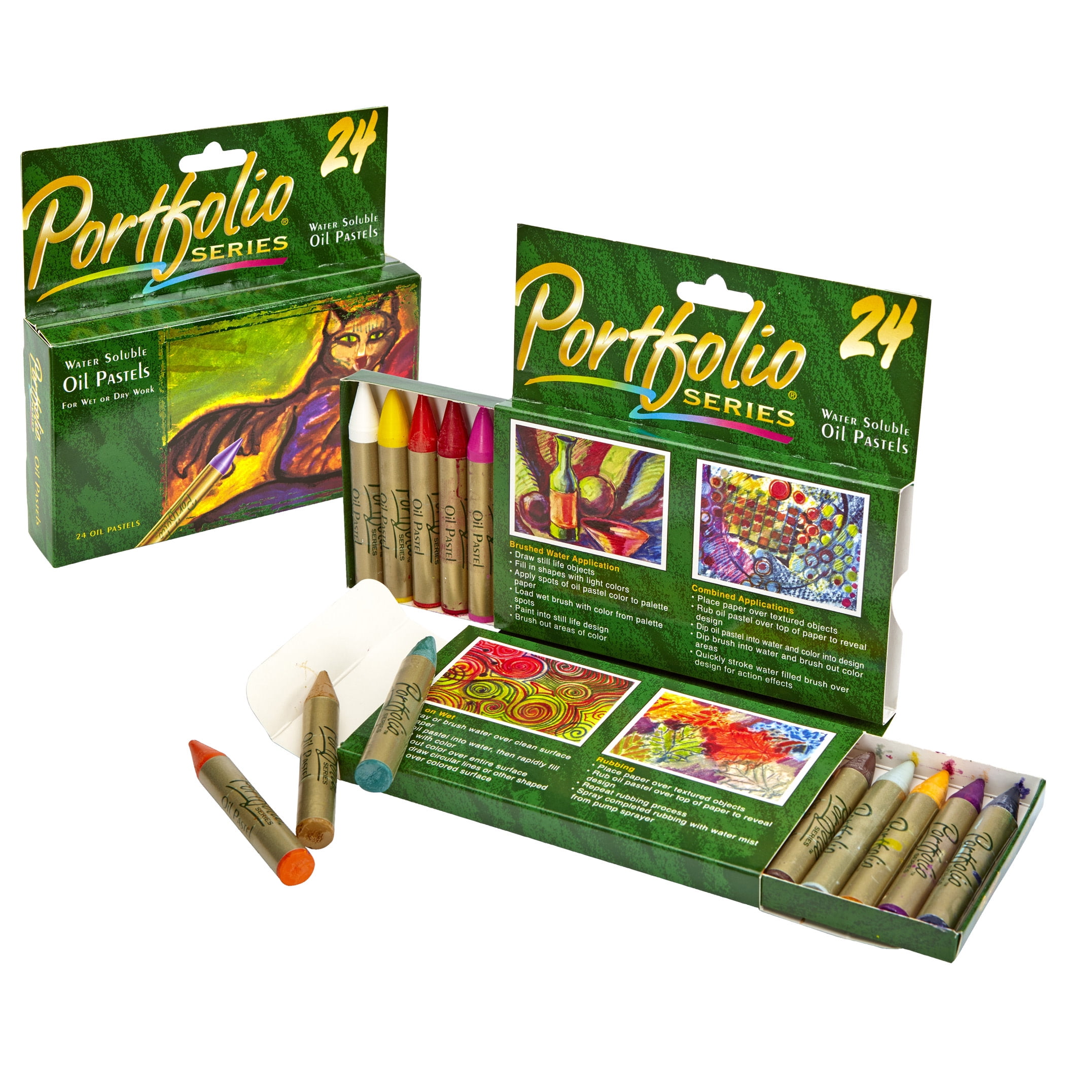 Crayola Portfolio Series Oil Pastels 24 Per Box, 2 Boxes