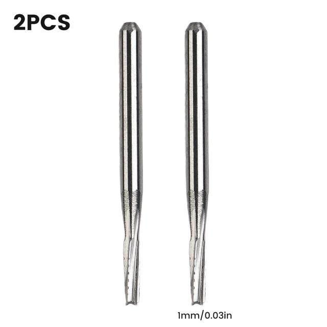 Bgsha 1/2PCS 1mm Automobile Windshield Repair Tool Car Glass Tapered Carbide Drill Bit