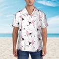 thumbnail image 2 of Pofeuu Cute Poodle Dog Print Hawaiian Shirt for Men Sleeves Casual Button Down Summer Beach Dress Shirts T-Shirts,3X-Large, 2 of 7