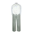 thumbnail image 2 of 4PC Shirt Gray Pants Vest & Bow tie Set Baby Boy Toddler Kid Formal Suit Sm-7, 2 of 3