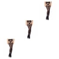 thumbnail image 2 of ZLight Bas Résille Lingerie Bas Fins Aguichant Mode Dentelle Jeux de Boîte de Nuit Collants pour Dames 3Ensemble, 2 of 6
