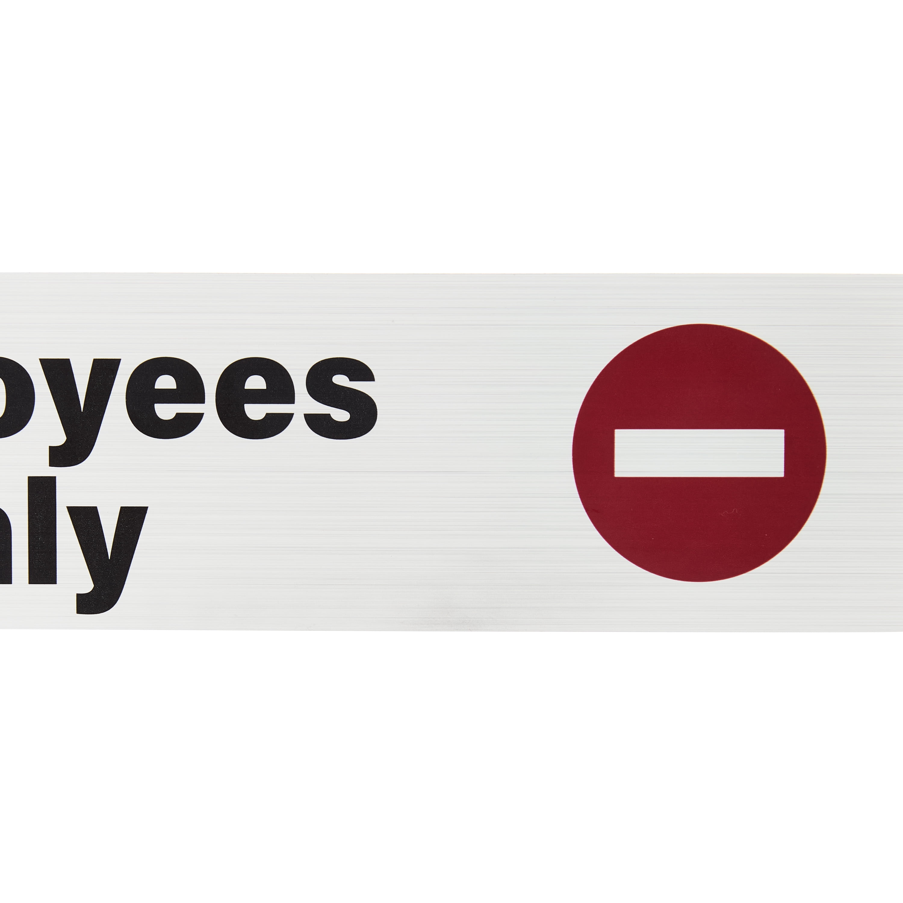 (4 pack) Pen+Gear Employees Only Sign–2x8inch, Silver Mylar, High-Visibility, Durable Office & Business Door Sign