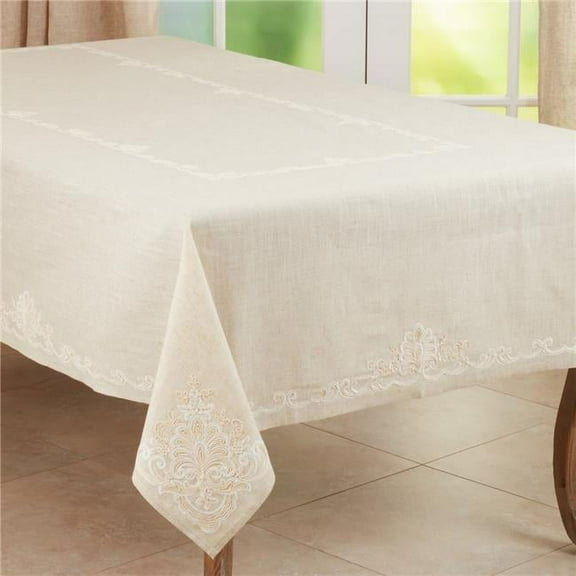 Saro Lifestyle Embroidered Design Tablecloth