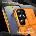 thumbnail image 3 of for Samsung Galaxy S26 Ultra Case with Slide Camera Cover and Rotating Kickstand Ring, Slim Magnetic Shockproof Accessories Phone Case,Orange,For Galaxy S26 Ultra 5G, 3 of 7