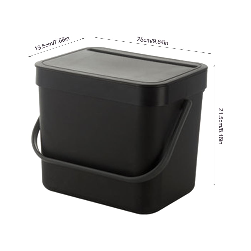 Wall Mounted Trash Can Household Plastic Portable Covered Trash Can