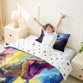 thumbnail image 3 of Homewish Wild Dino Twin Duvet Cover,Jungle Animal Twin Bedding,Multicolor,Polkadot Reversible,2 Pieces,1 Duvet Cover and 1 Pillowcase, 3 of 6