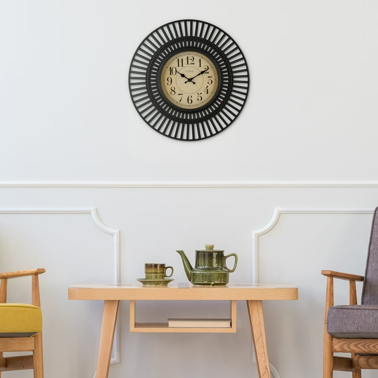La Crosse Clock 20-inch Covington Contemporary Black Quartz La Crosse Clock 20-inch Covington Contemporary Black Quartz
