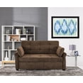 thumbnail image 2 of Serta Haiden Modern Upholstered Sleeper Sofa, Dark Brown, 2 of 8