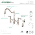 thumbnail image 3 of Kingston Brass KS1278ALBS 8 in. Center Kitchen Faucet With Side Sprayer, 3 of 3