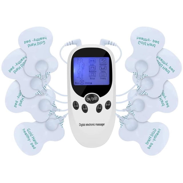 Dispositivo de electroestimulación para la estimulación nerviosa muscular de 2 canales para relajar la espalda, el cuello, los hombros y las articulaciones de las piernas.