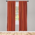 thumbnail image 5 of Ambesonne Geometric Window Curtains, Tiny and Thick Lines, Each 28" W x 95" L, Red Brown Yellow, 5 of 5