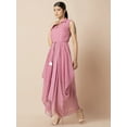 thumbnail image 3 of Indya Women's Pink Bandhani Collared Cowl Hem Kurta, 3 of 6