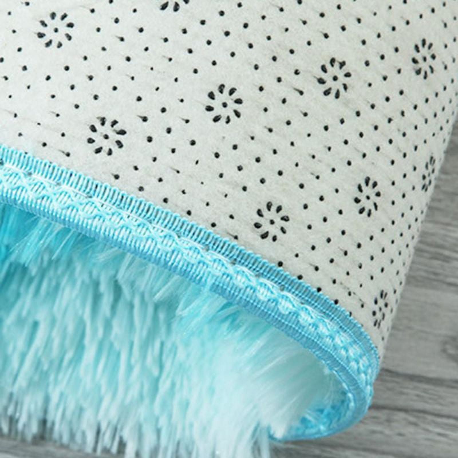 Fluffy Shaggy Round Area Rug For Kids Children Bedroom Playroom Round Plush Carpet Living Room Decor Soft Faux Fur Luxury Rug Plush Multicolor Area Rug