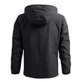 thumbnail image 3 of Wyongtao Men's Pullover Winter Workout Thin Hoodie Jackets Full Zip Windbreaker Coats,Black XXXXL, 3 of 5
