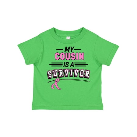 

Inktastic My Cousin is a Survivor Breast Cancer Awareness Gift Toddler Boy or Toddler Girl T-Shirt