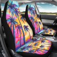 thumbnail image 2 of Binienty Tropical Palm Tree Car Seat Covers Set of 2 Automobile Seat Cover Protector Car Accessories Interior Decor Non-Slip Seat Cover Cushion Pad Mat for Men Women, 2 of 8