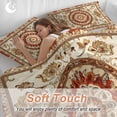thumbnail image 5 of Burnt Orange Boho Bedding 3 Piece Duvet Cover Set California King, Beige Brown Ethnic Tribe Soft Microfiber Comforter Cover with Zipper Closure & Pillowcases, Wrinkle & FadeResistant Quilt Cover, 5 of 9