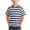 Dark Blue, variant on FSYBOA Boys Cotton T-shirts, Crew Neck Stripe Shorts Sleeve Kids Tees Summer Tops Black Size 10-12 T