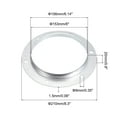 thumbnail image 2 of Placa de Montaje de Flange de Conducto Recto Uxcell de 6" para Calefacción, Refrigeración, Ventilación HVAC de Acero, 2 of 5