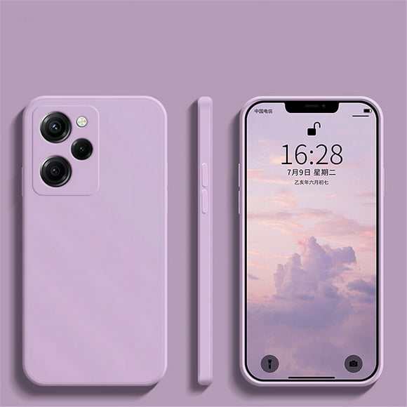 Poco X5 X6 Pro Case Original Liquid Silicone Protection Soft Cover For Xiaomi Poco X5 X6 X 6 Pro X6Pro Pocox6 Pro 5G Phone Cases Grass Purple For Poco X6 Pro