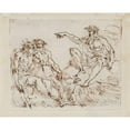 thumbnail image 2 of Giuseppe Cades 24x20 Black Ornate Framed Double Matted Museum Art Print Titled: Jupiter, Neptune and a Titan, 2 of 5
